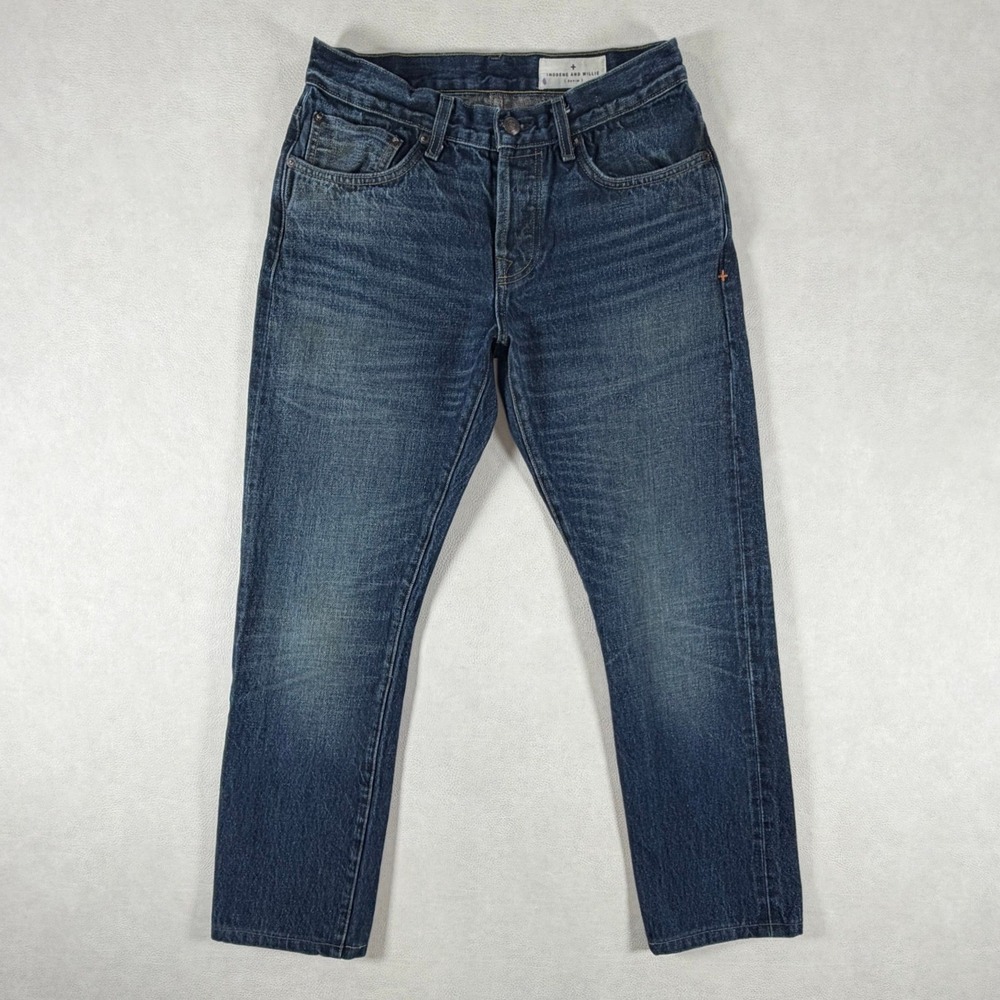 Imogene and Willie Barton Slim Dark Wash Selvedge Denim Jeans Mens 28x27.5